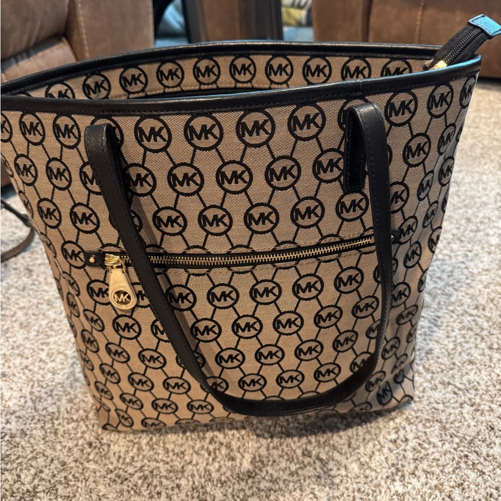 Michael Kors Brown and Black Tote Bag
